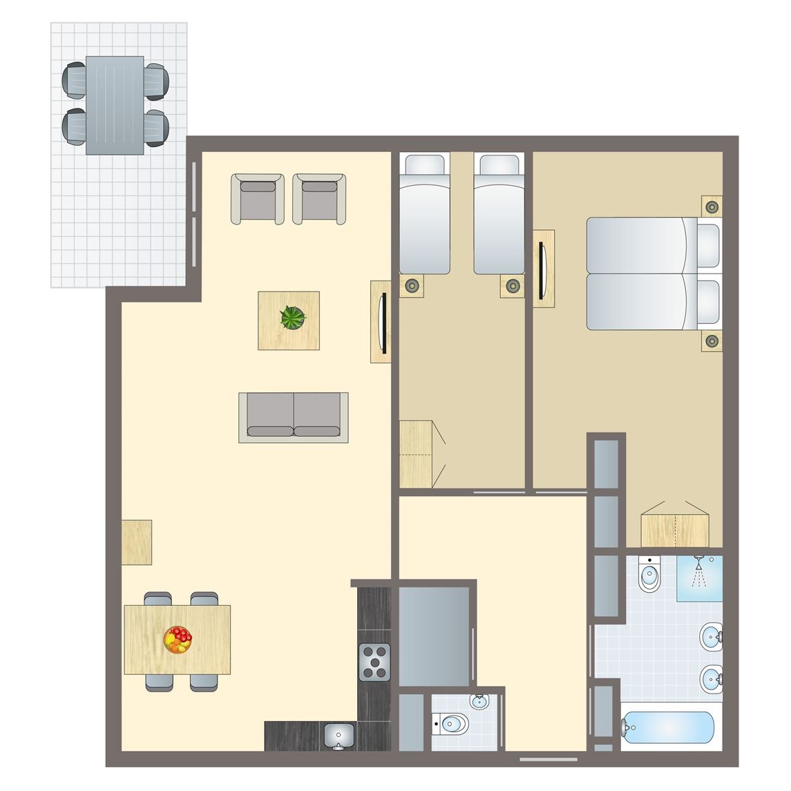 4-persoons appartement bij Appartementencomplex Vitamaris