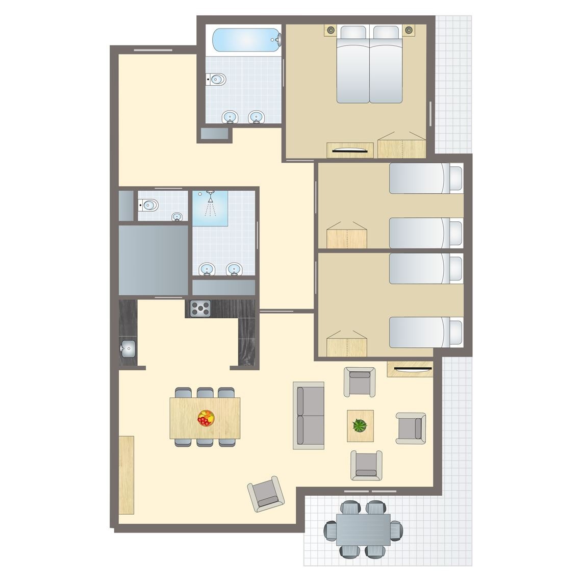 6-persoons appartement bij Appartementencomplex Vitamaris
