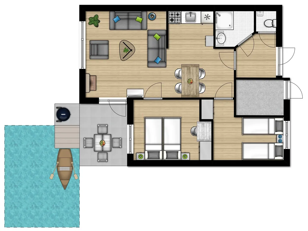 Waterbungalow 4 bij Weerterbergen
